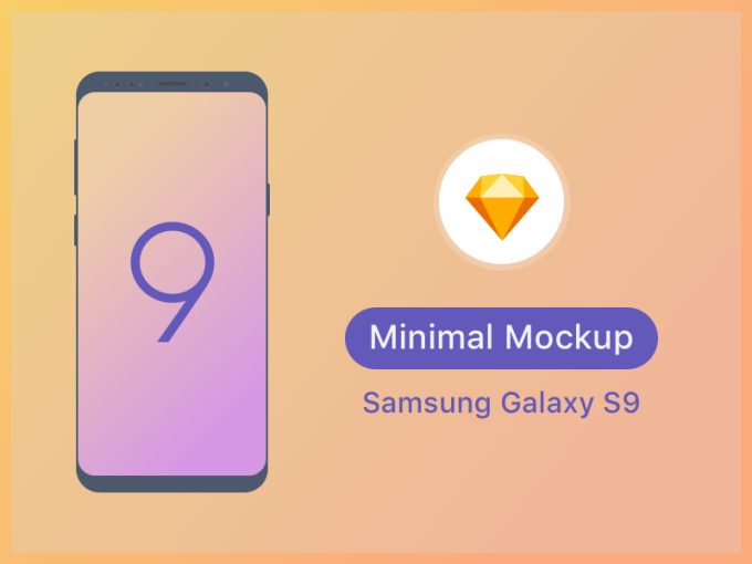 Samsung S9 Minimal Mockup