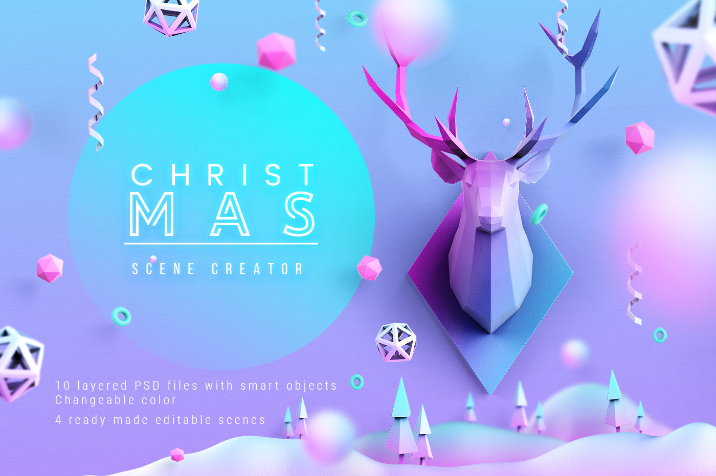 圣诞节海报 Christmas Poster PSD