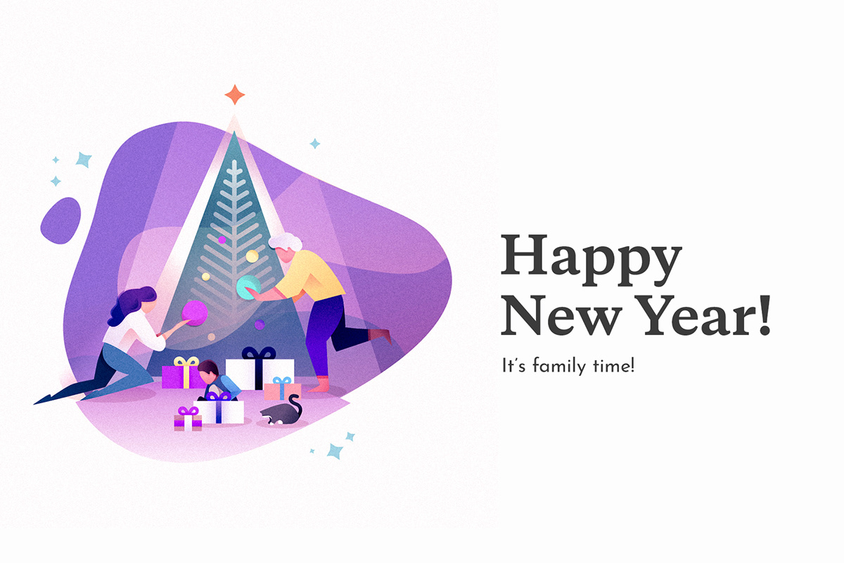 新年插画素材 New Year Illustrations