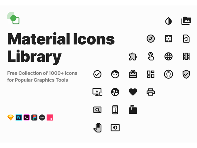 一套免费图标库 Material Icons Library
