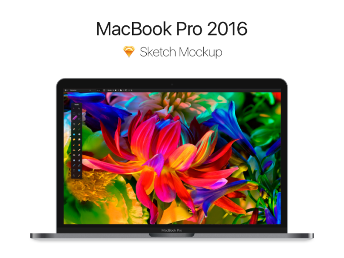 Macbook Pro 2016 - Free Sketch Mockup