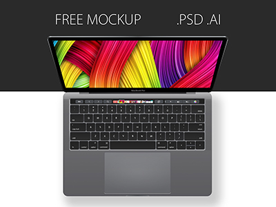 苹果 MacBook Pro 2016 Free PSD & AI mockup