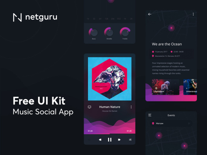 音乐社交应用 UI Kits