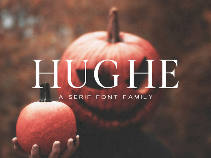 Hughe 漂亮的襯線字體