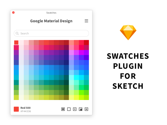 Swatches：Sketch色板插件，内置丰富的颜色库