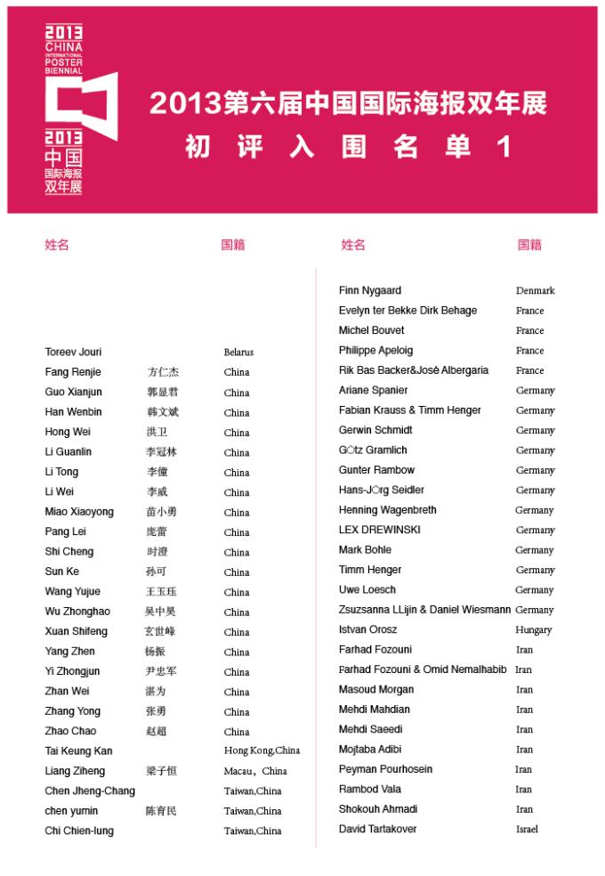 2013年第六届中国国际海报双年展