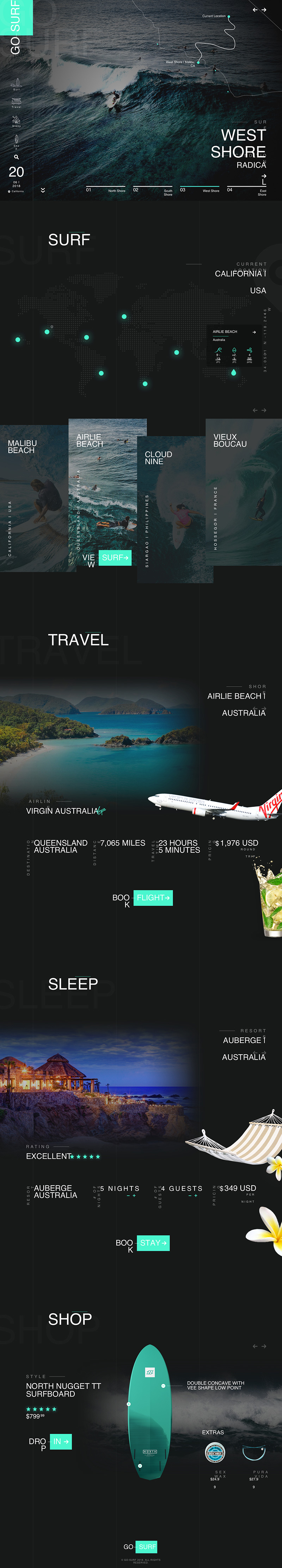 GoSurf：旅行类免费网站模板