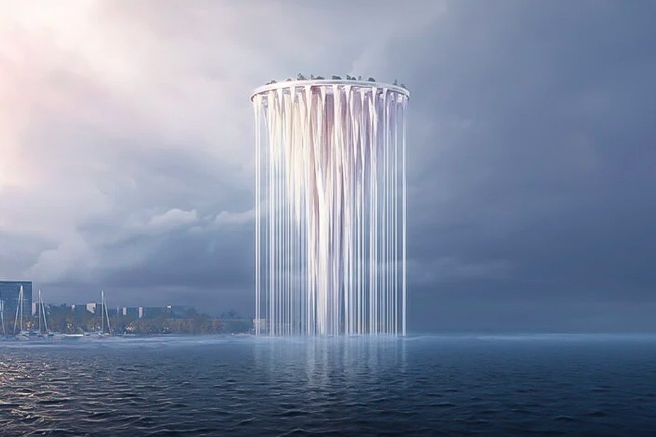 深圳海湾浮岛塔的设计效果图—藤本壮介 Sou Fujimoto