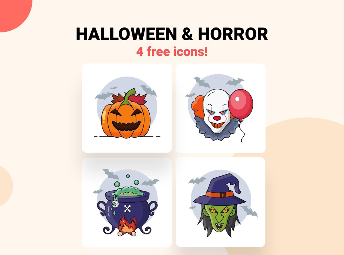 4 免费万圣节图标 Halloween Day icons