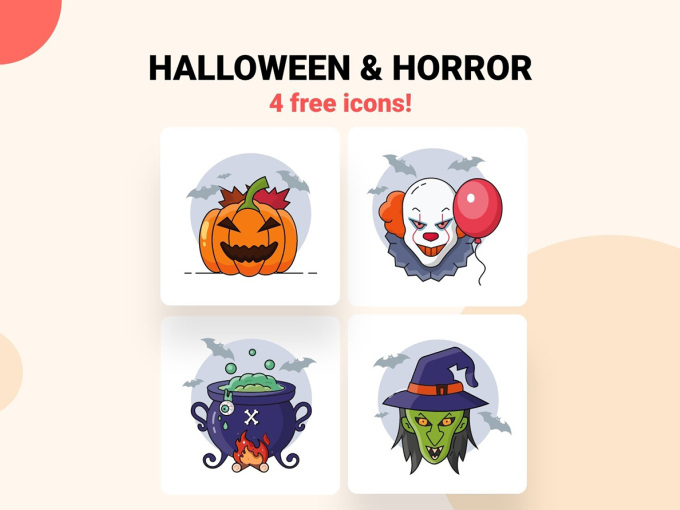 4 免費萬圣節圖標 Halloween Day icons