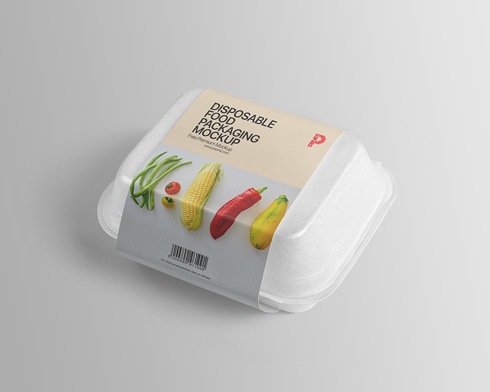 免费的一次性食品包装样机 PSD