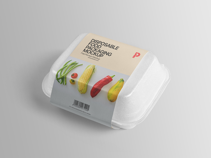免费的一次性食品包装样机 PSD