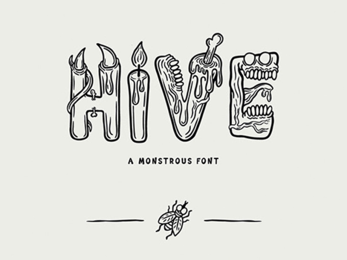 萬圣節字體 Hive - Free Font
