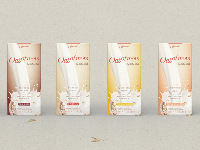 Oat Ofmom 燕麦牛奶包装设计 荣获红棉中国设计奖 2021年度视觉传达奖