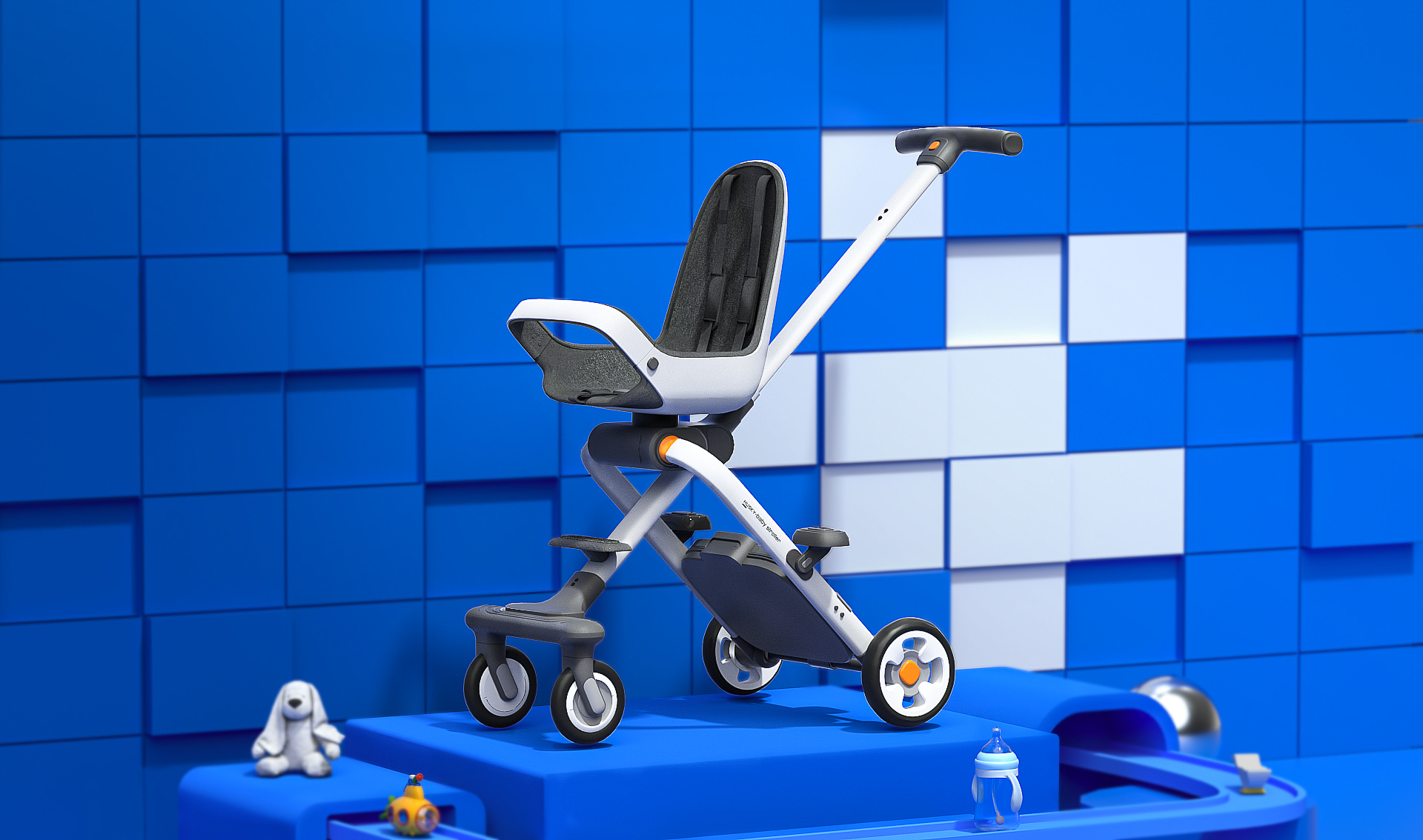 哈士奇设计作品—baby stroller